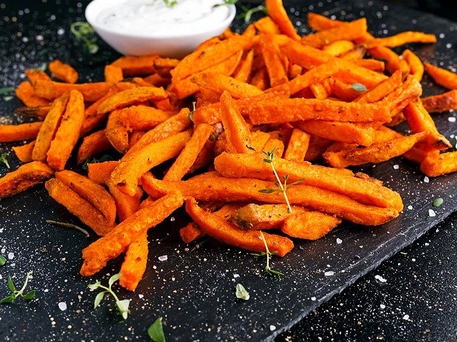 Patates douces au gingembre